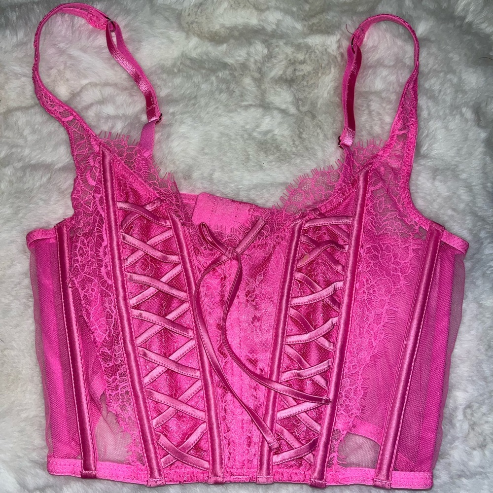 Small Hot Pink dream angels corset top